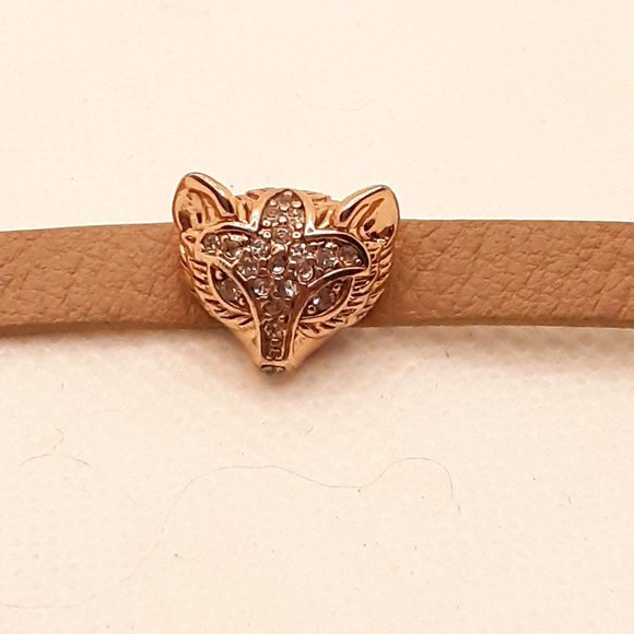 Fossil Rose Gold Pave Fox Head Bracelet - Picture 1 of 10